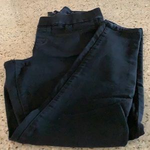 Nine West Pullon Skinny Elastic Waist Black  Stretch Jeans Sz 12